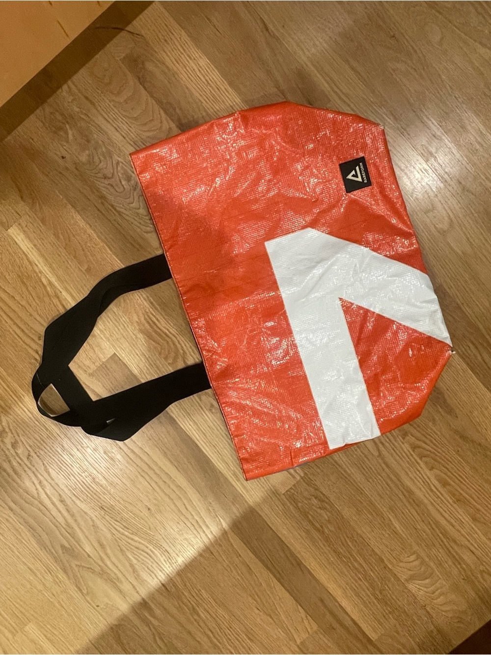 Rareform Blake Tote Bag-Recycles Billboard Orange-White- Teal